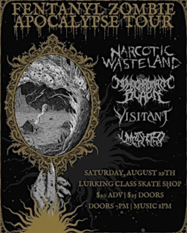 Narcotic Wasteland, Monochromatic Black, Visitant, Unwithered