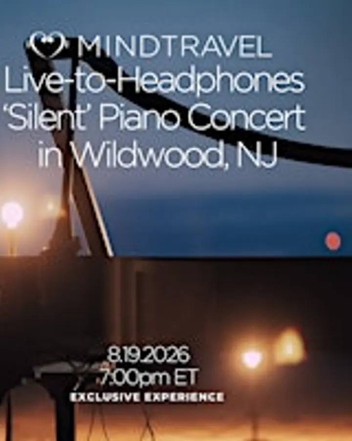 MindTravel August Live-to-Headphones 'Silent' Piano Concert in Wildwood