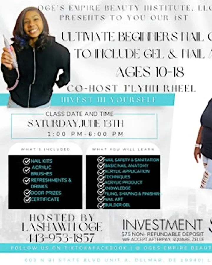 Ultimate Beginners Nail Class to Include Gel &Nail Art