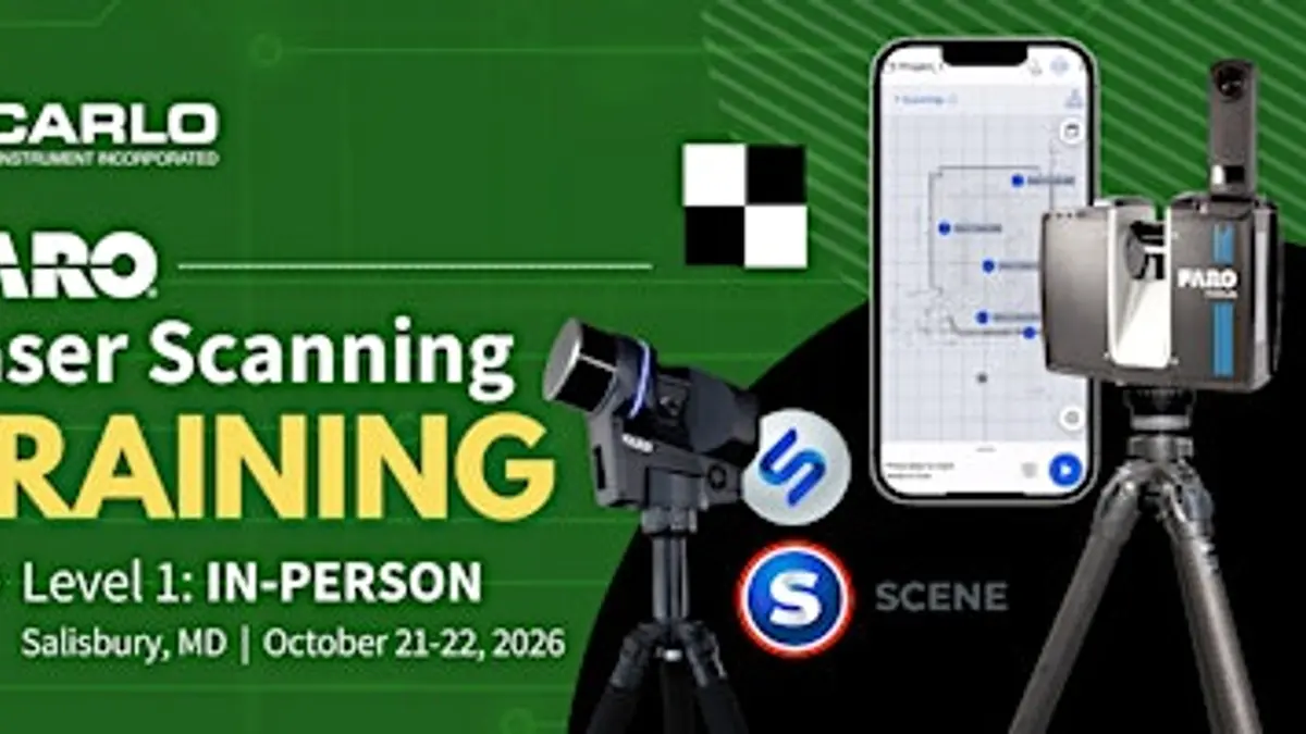 FARO 3D Laser Scanning: Level 1 Training (2-days) - IN PERSON [Oct 2026]
