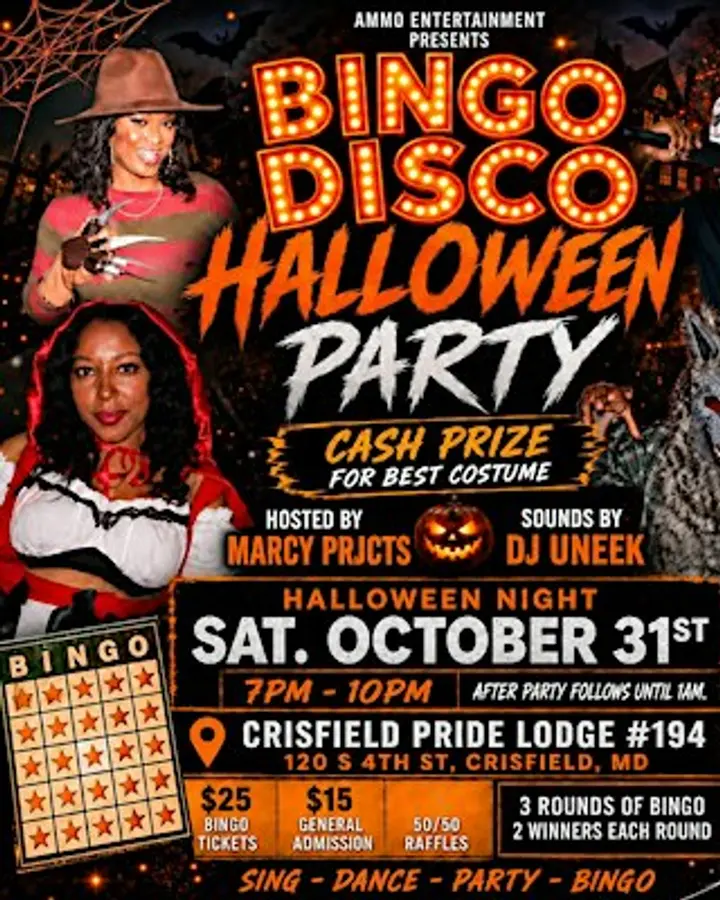 Disco Bingo Halloween Party