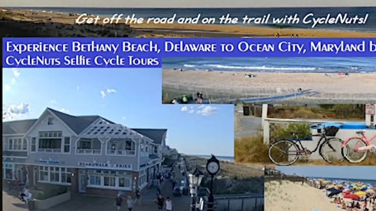 Bethany Beach, Delaware to Ocean City, MD - Smart-Guided Selfie Cycle Tour